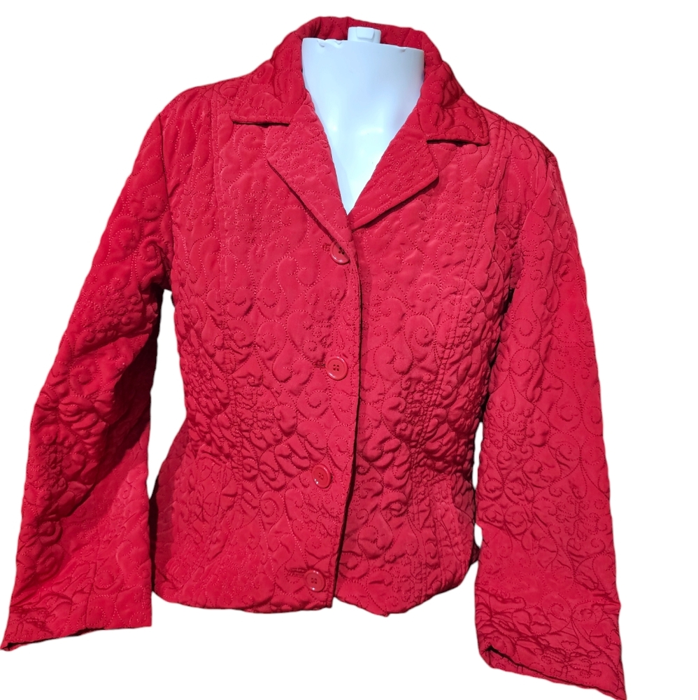Womens Mountain‎ Lake Petite Medium Red Quilted Jacket